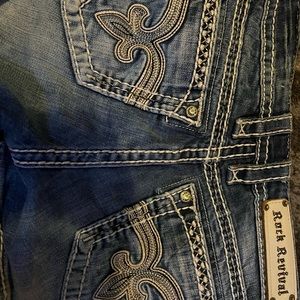 Rock Revival shorts with heavy distressing